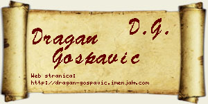 Dragan Gospavić vizit kartica